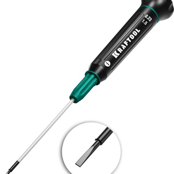Отвертка SL 1.5  для точных работ, Precision, KRAFTOOL, 25681-1.5