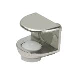 Полкодержатель для стеклянной полки толщиной 5-9мм, со штоком, никель 10463