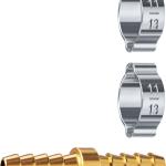 Штуцер соединительный ″елочка″-″елочка″ 10 мм с обжимными хомутами ЗУБР Профессионал 64925-10