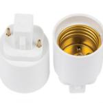 Переходник с цоколя G24d на E27 Белый Ecola G24D7WEAY