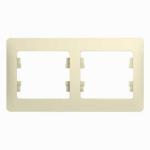 Рамка 2-ая горизонтальная ( бежевый ) GSL000202 GLOSSA