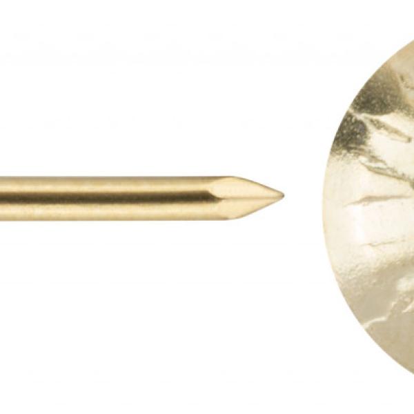 Гвозди  латунированные головка цветок 10,5 мм, мебельные большая головка (фасовка 25 шт) 31112-2